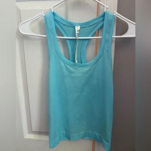 Cyan blue size 0 racer back tank